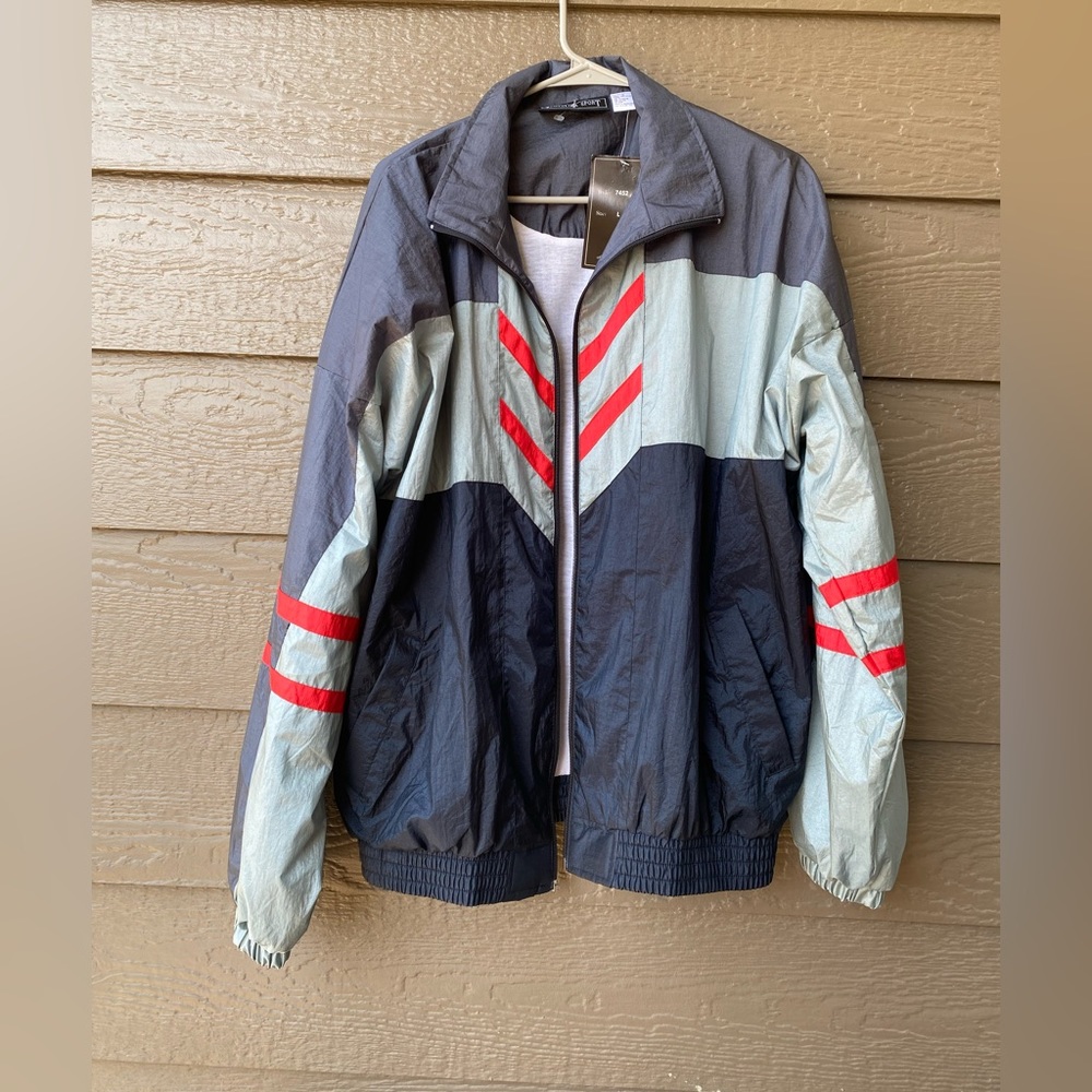 NWT! Santolina Sport Activewear Retro Sportswear Nylon Jacket, Men's Size L